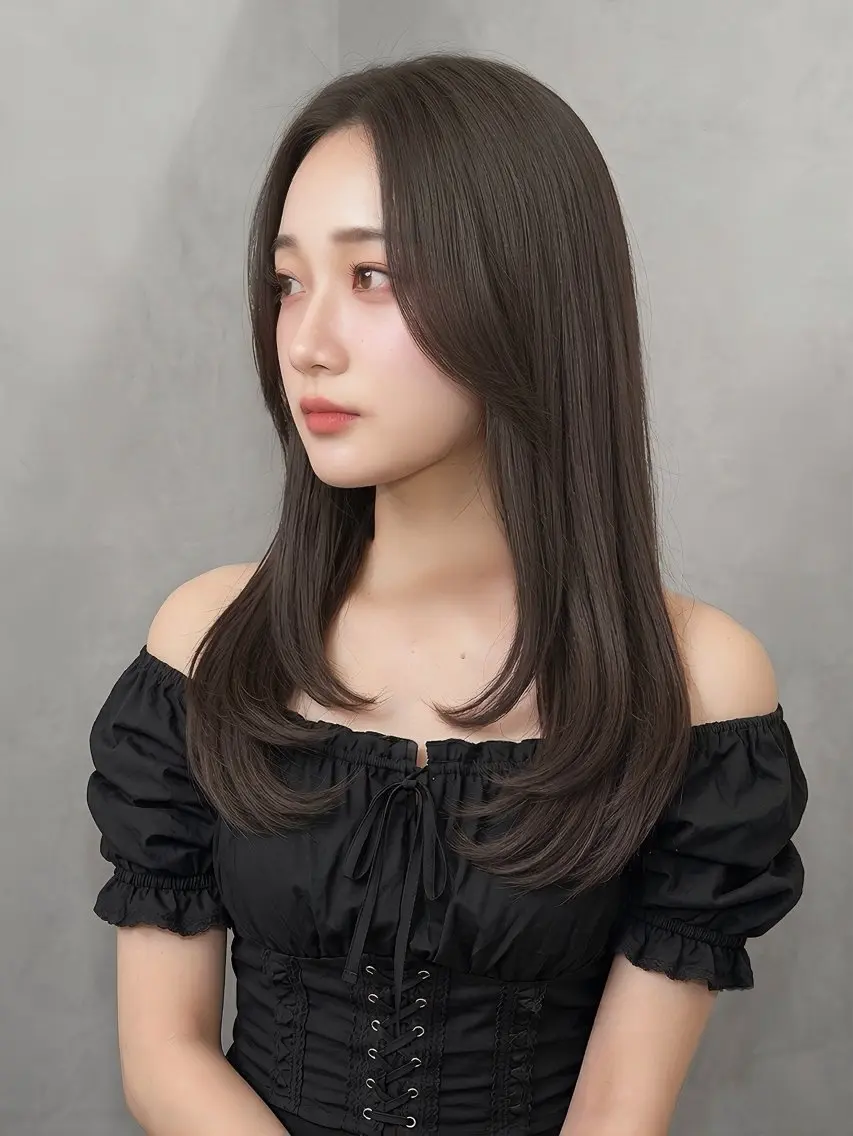 ロング カラー ベージュカラー ブリーチ ブラウンカラー ショコラブラウン ショコラグレージュ 吉田勇人🩶レイヤー •透明感カラー•暗髪のヘアスタイル