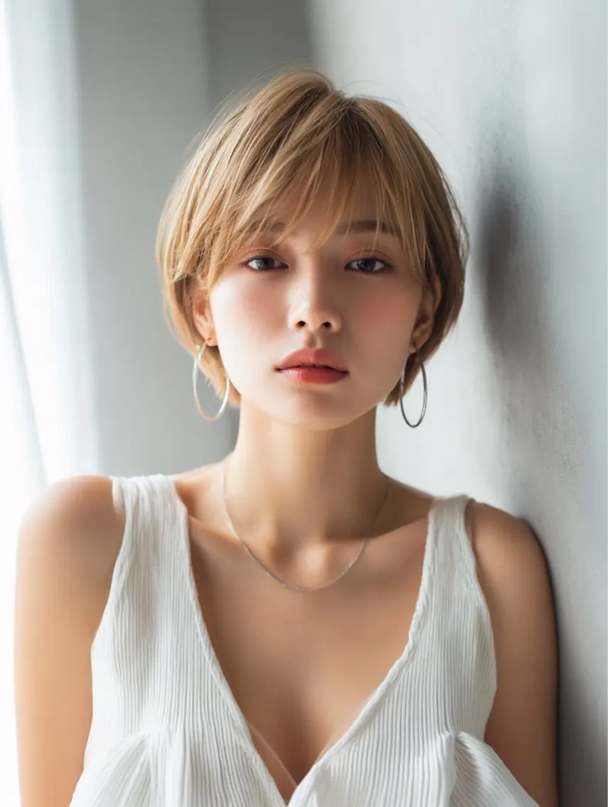 ショート カラー チカ ショート 髪質改善のヘアスタイル