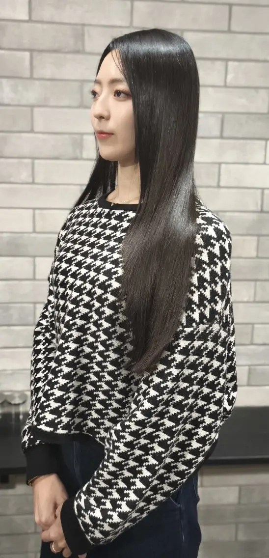 ロング ハイライト 髪質改善 縮毛矯正 トリートメント VIMhair天神店 縮毛矯正 ハイライトのヘアスタイル