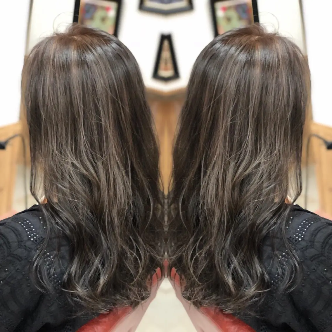 ロング カラー ハイライトカラー ハイライト M IIのヘアスタイル