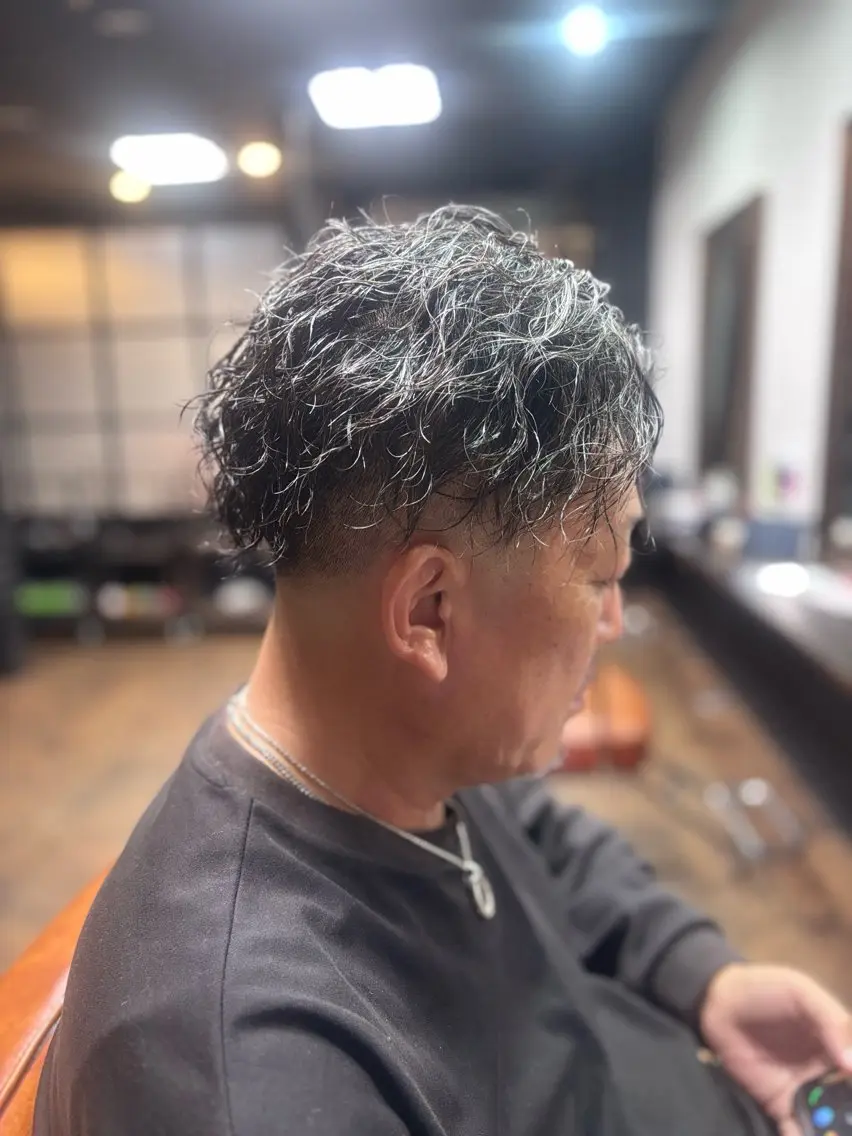 ショート パーマ メンズ パーマ 永田 優のヘアスタイル