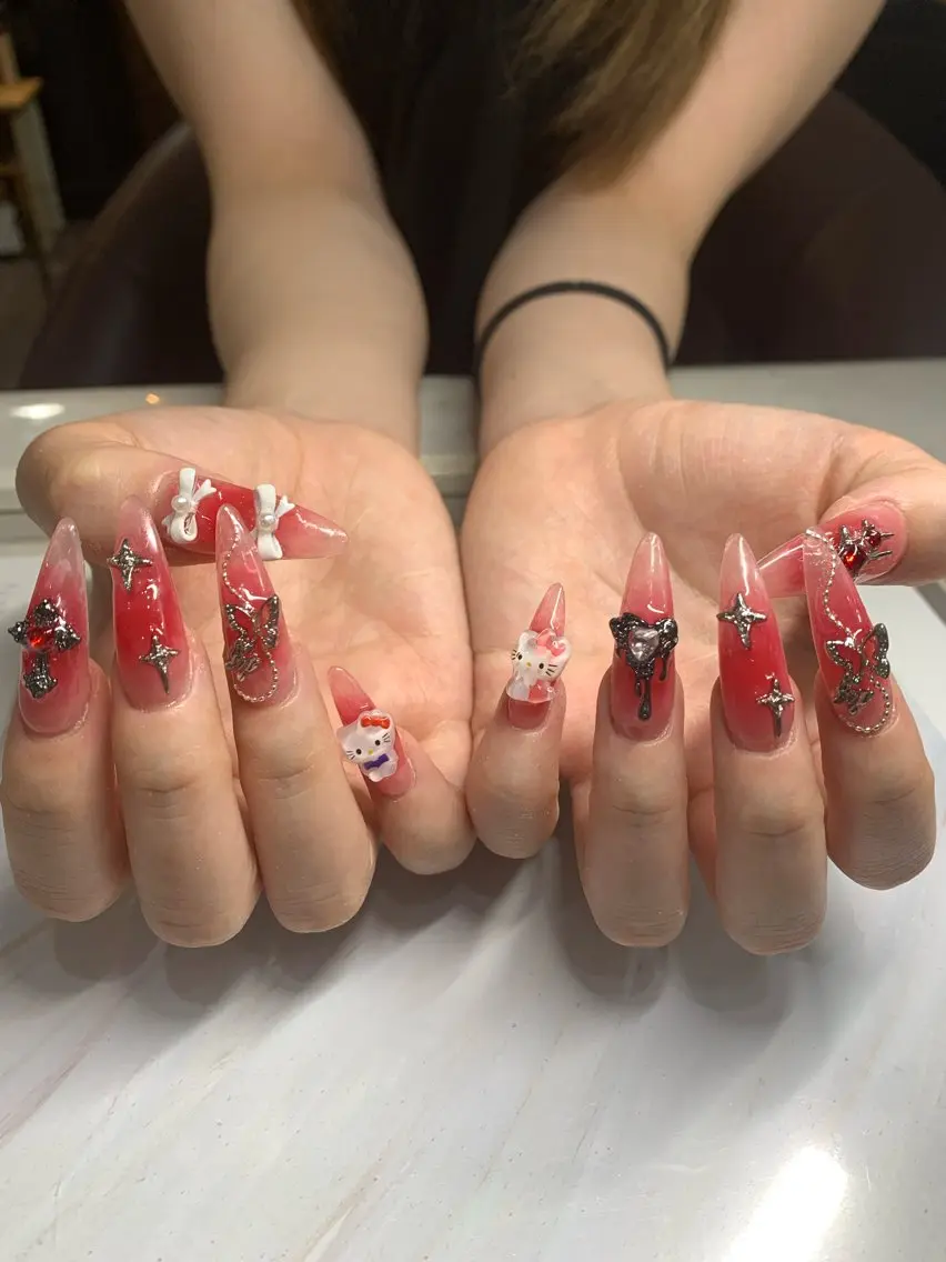 ネイル フレンチネイル ジェルネイル 韓国ネイル マグネットネイル マグネットフレンチ akina nailsのネイルデザイン