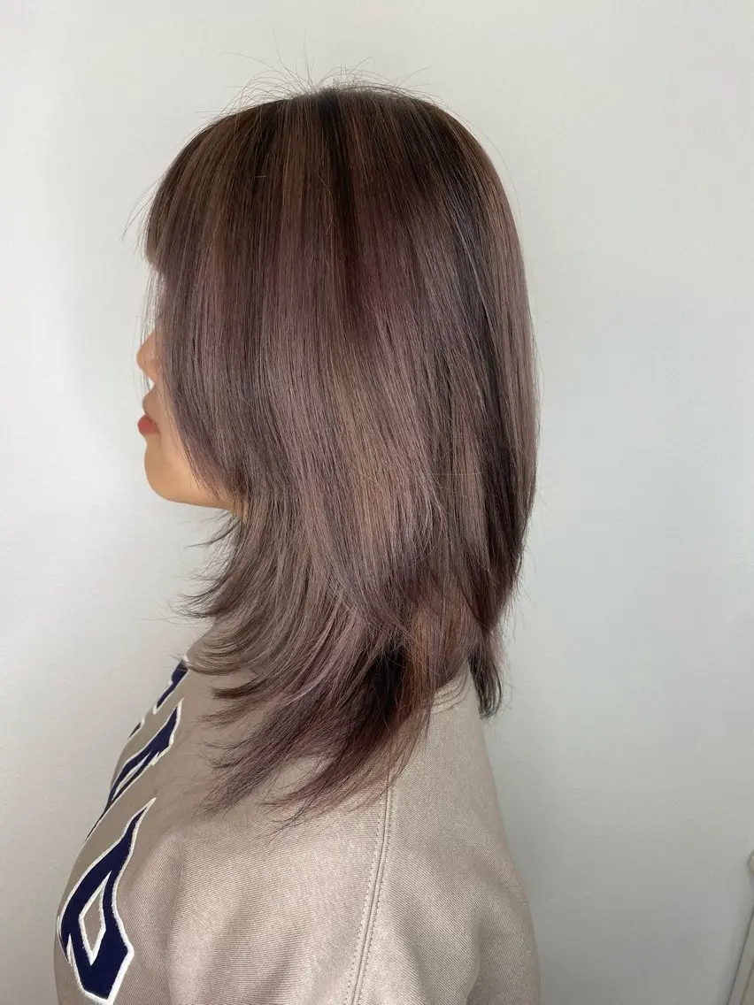 セミロング カット ヘアカラー トリートメント Hiroshi ヒロシのヘアスタイル
