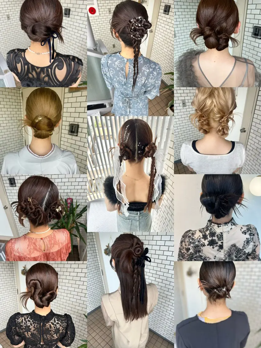 ヘアアレンジ ヘアセット 大人可愛いヘアメイク 💋🧚♀️しずかのヘアスタイル
