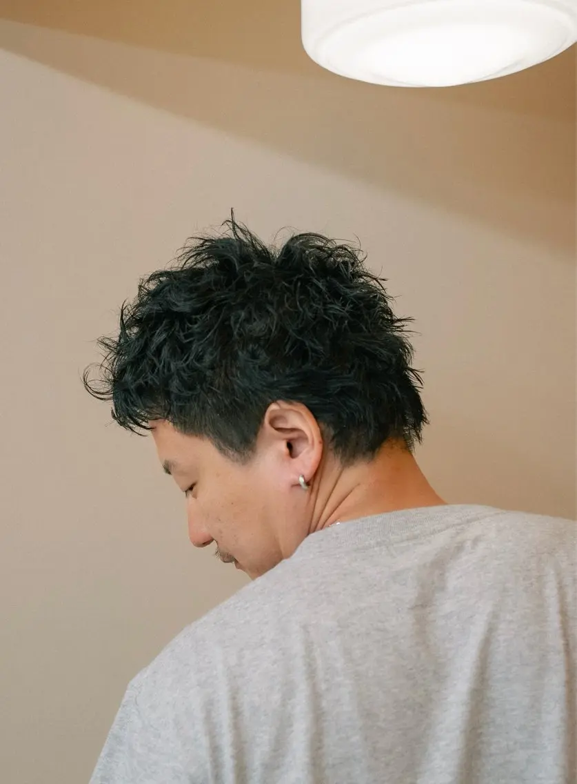 ショート カラー パーマ メンズ ショートヘア カット パーマ 🔗メンズサロン🔗 Kieのヘアスタイル