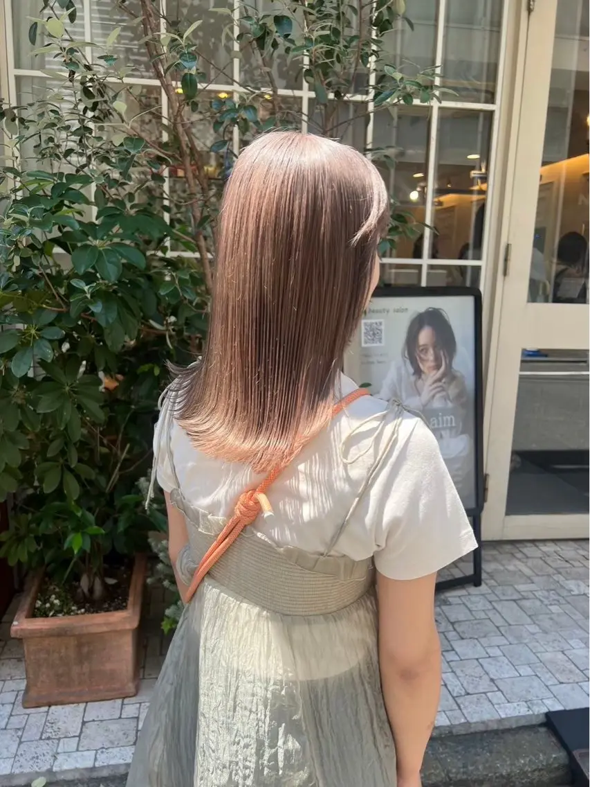 ミディアム カラー ヘアカラー 🎀ハイトーン 🎀Honoka🎀のヘアスタイル