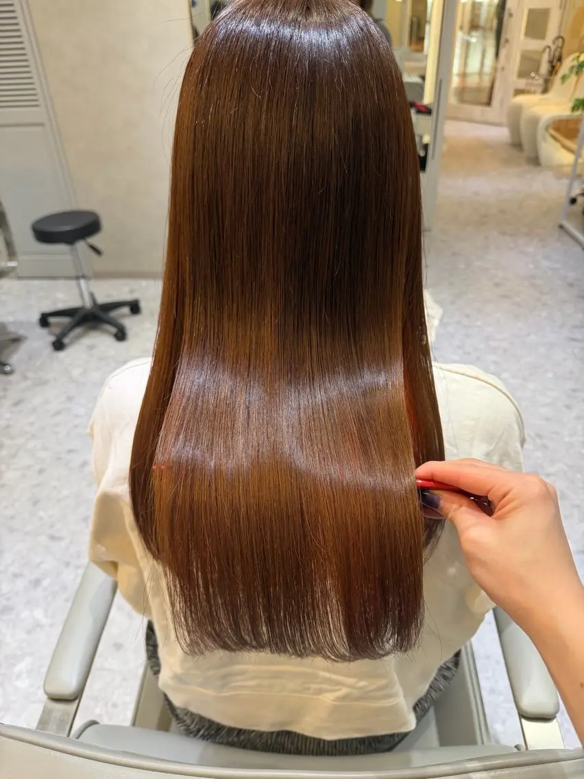 セミロング カラー カット ヘアカラー トリートメント 🎀髪質改善/艶髪/ 艶カラー🎀浅田涼風のヘアスタイル