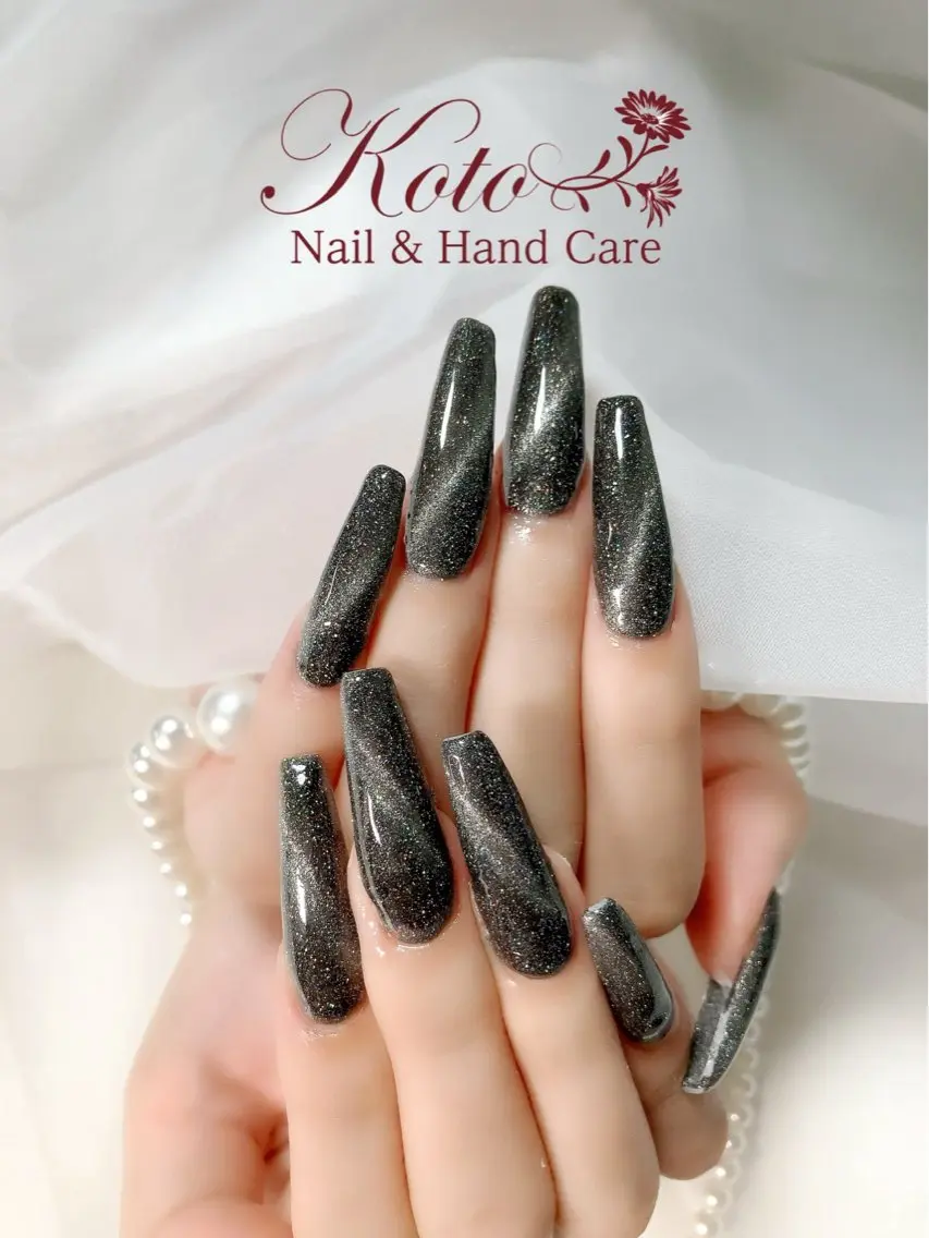 ネイル 長さ出し ジェルネイル マグネットネイル 持ち込み ニュアンスネイル ハンドネイル Nail Salon KOTOのネイルデザイン