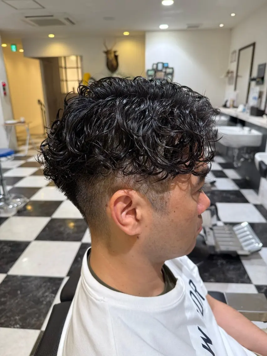 ミディアム ヘアアレンジ メンズ 三ノ輪理容師 長峯丈士のヘアスタイル