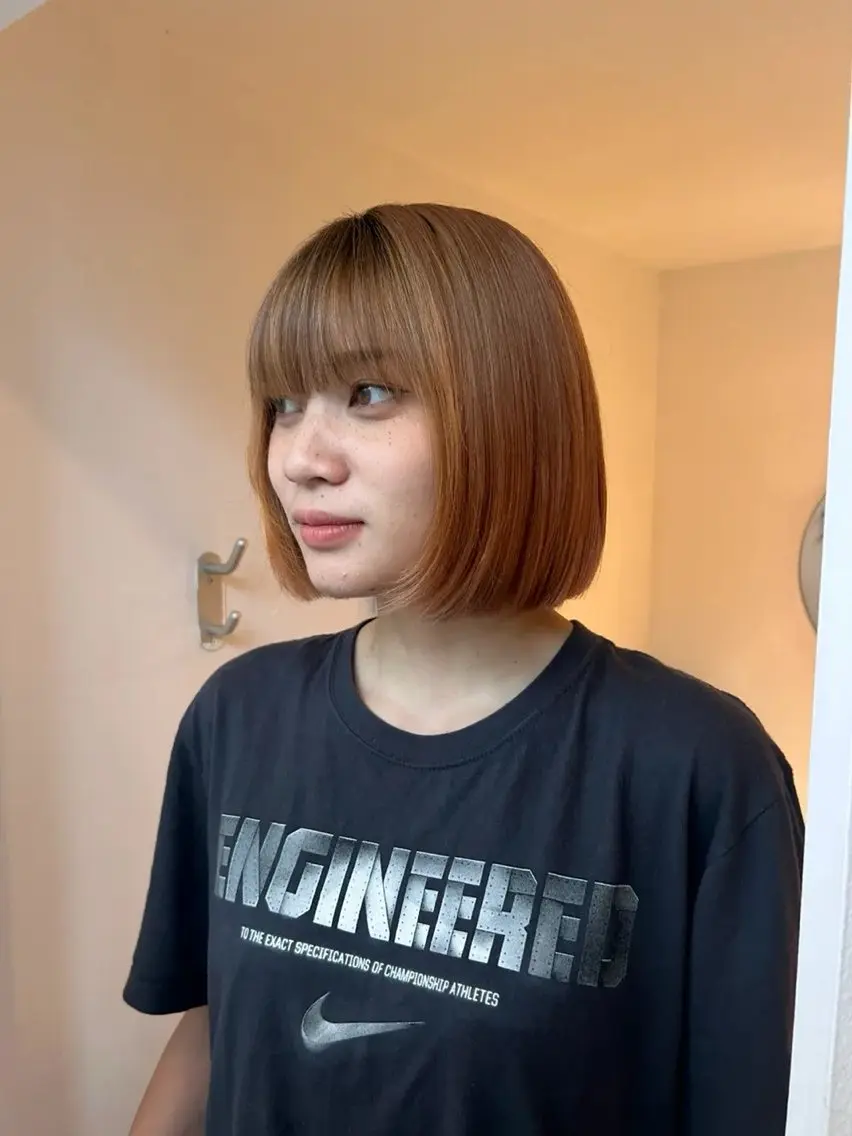 ミディアム かがやしづ ⭐️カラーモデルのヘアスタイル