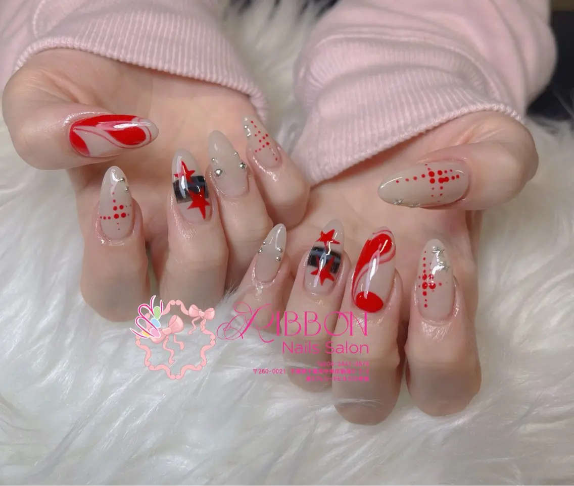 ネイル フレンチネイル ジェルネイル マグネットネイル 持ち込み ニュアンスネイル ハンドネイル Ribbonnail salonのネイルデザイン