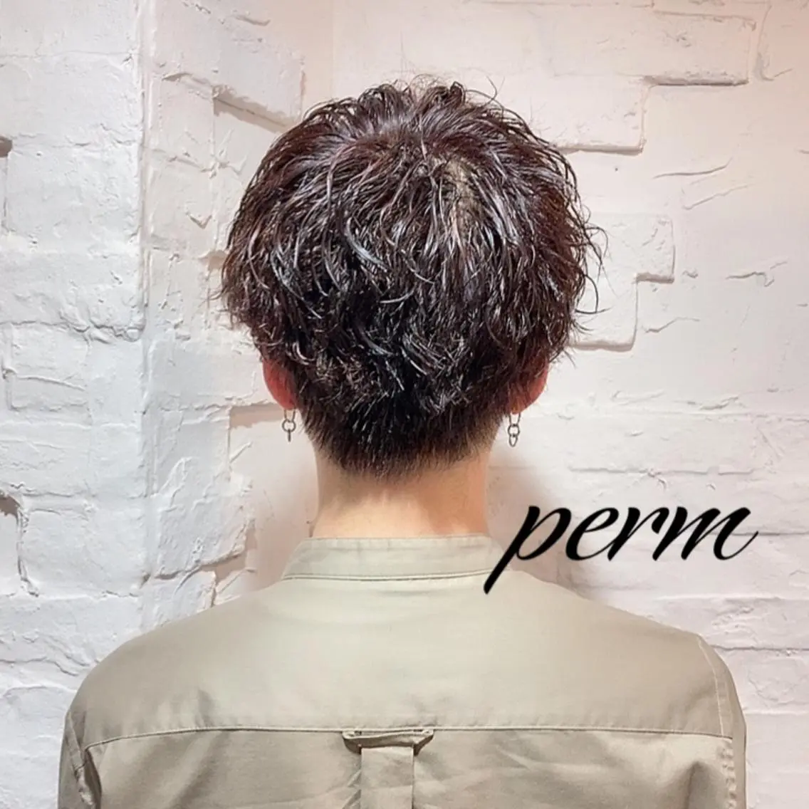 パーマ メンズ カット スパのヘアスタイル