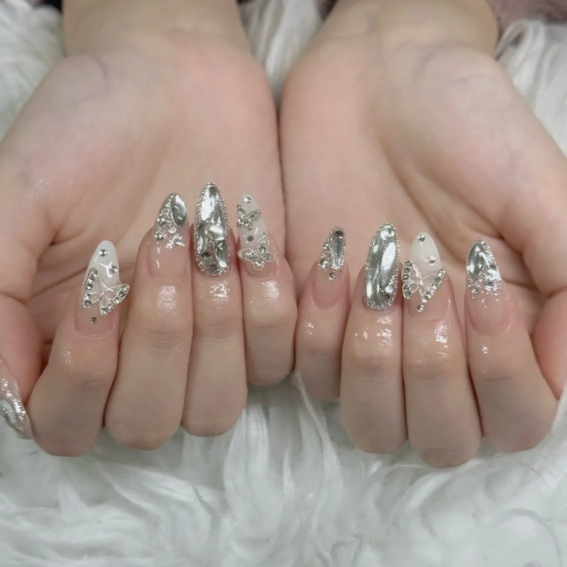 ネイル フットネイル フレンチネイル グラデーション 韓国ネイル ロングネイル ハンドネイル Hani Nail Salonのネイルデザイン
