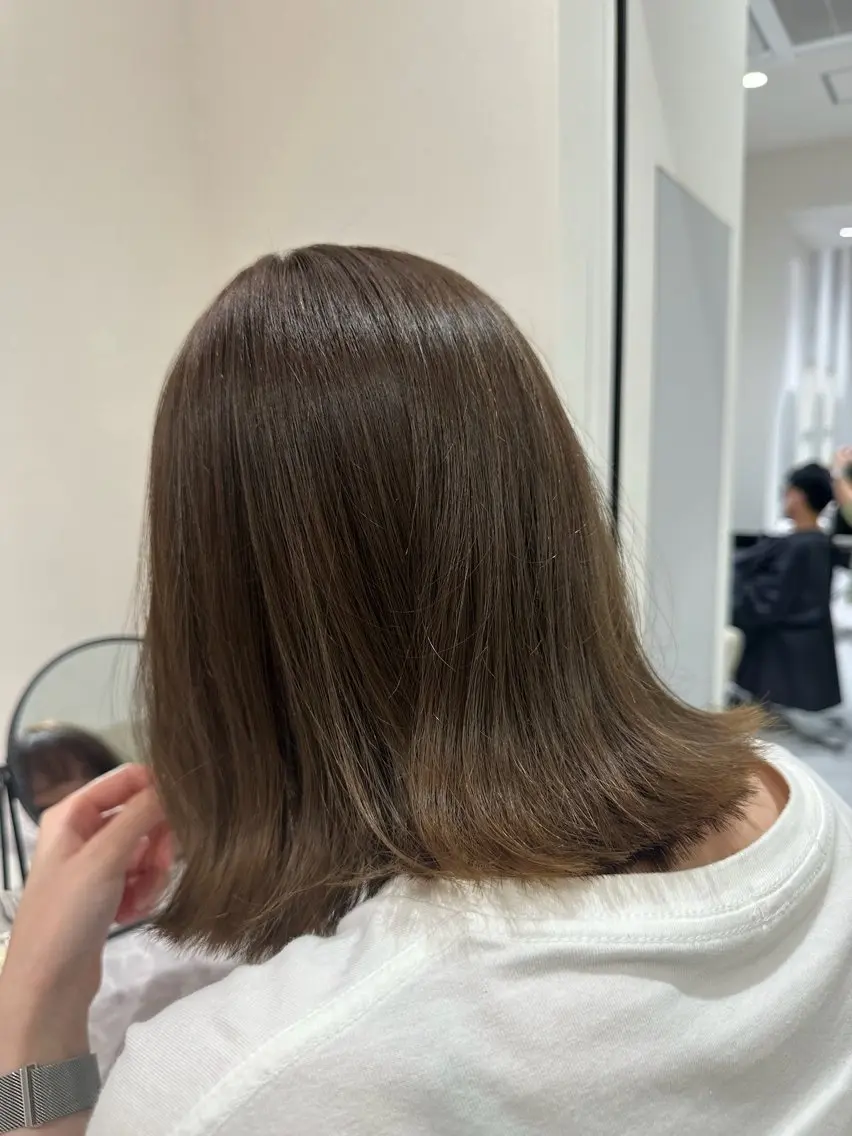 ミディアム カラー カット ヘアカラー トリートメント 韓国レイヤー✨ yasuko銀座のヘアスタイル