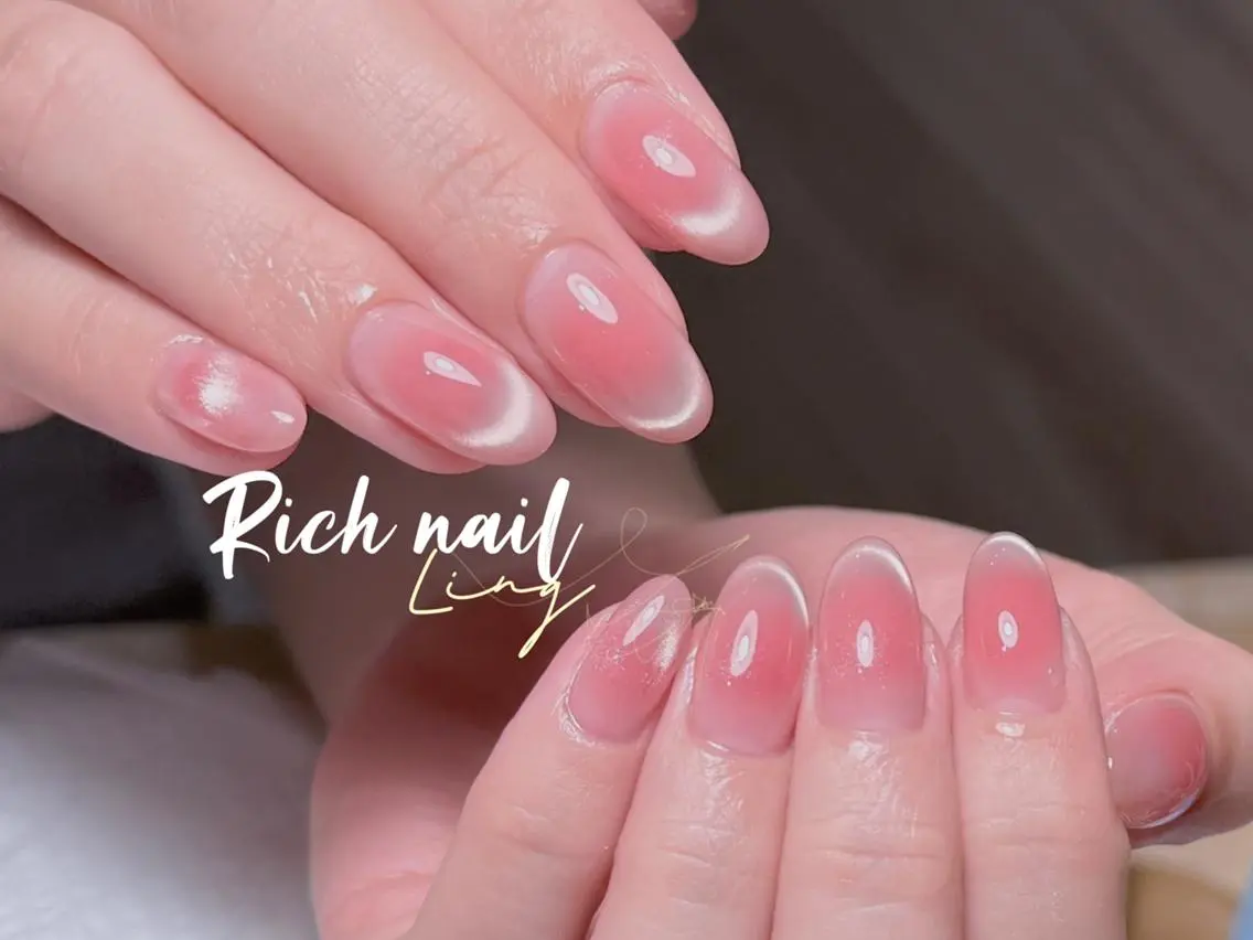 ネイル 長さ出し ハンドネイル ハンドケア Rich Nail 🤲🏻梨央のネイルデザイン