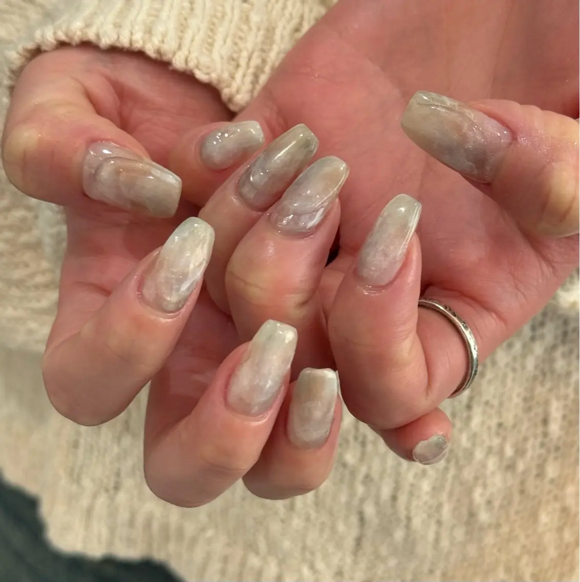 ネイル ニュアンスネイル 春ネイル ハンドネイル Blé nailのネイルデザイン