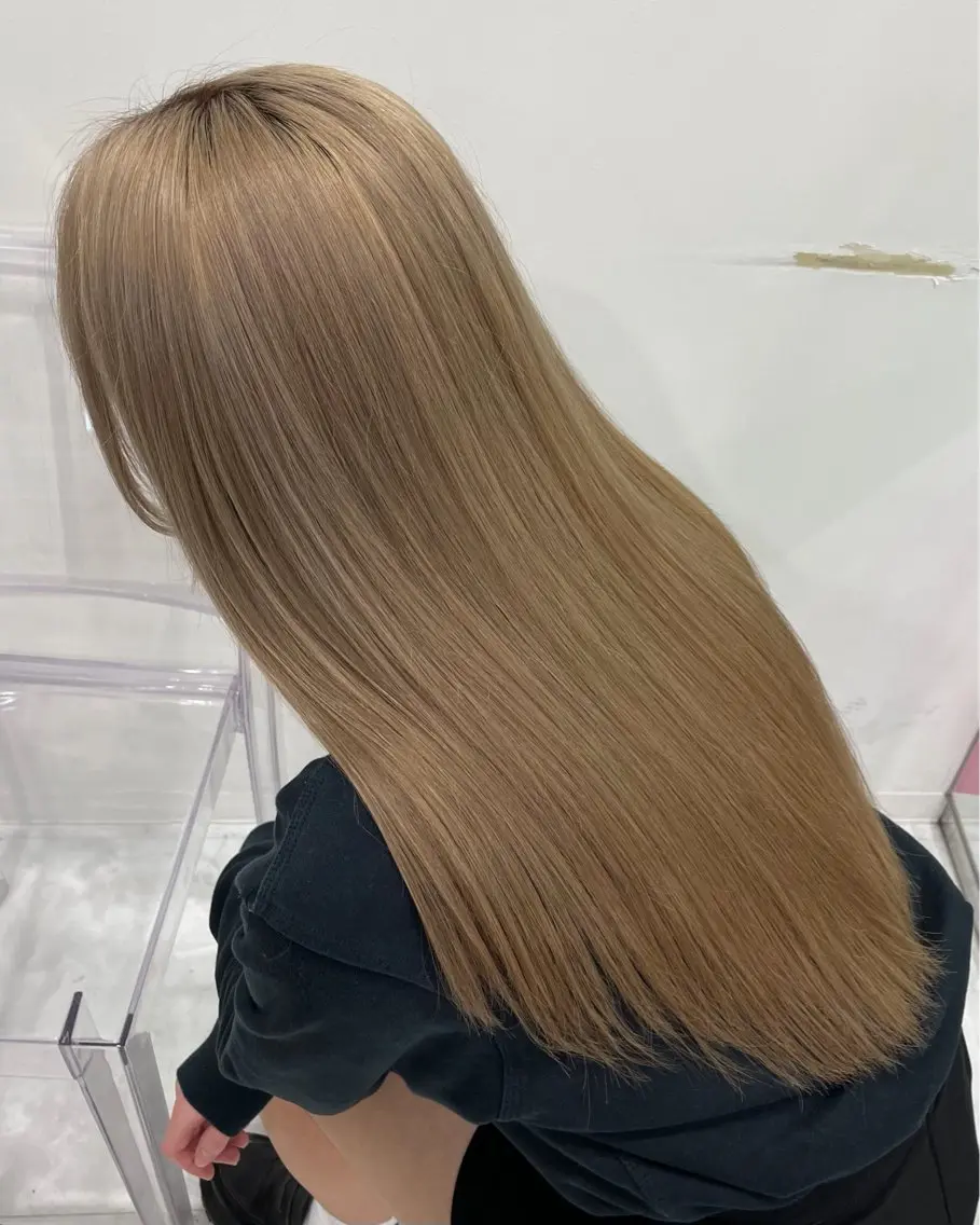 カラー ヘアカラー トリートメント 透明感ベージュ🎀 Anju/渋谷🎀のヘアスタイル