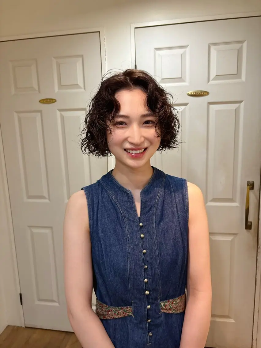 カット&エアーウェーブパーマ&4ステップケミケアトリートメント⭐️の写真