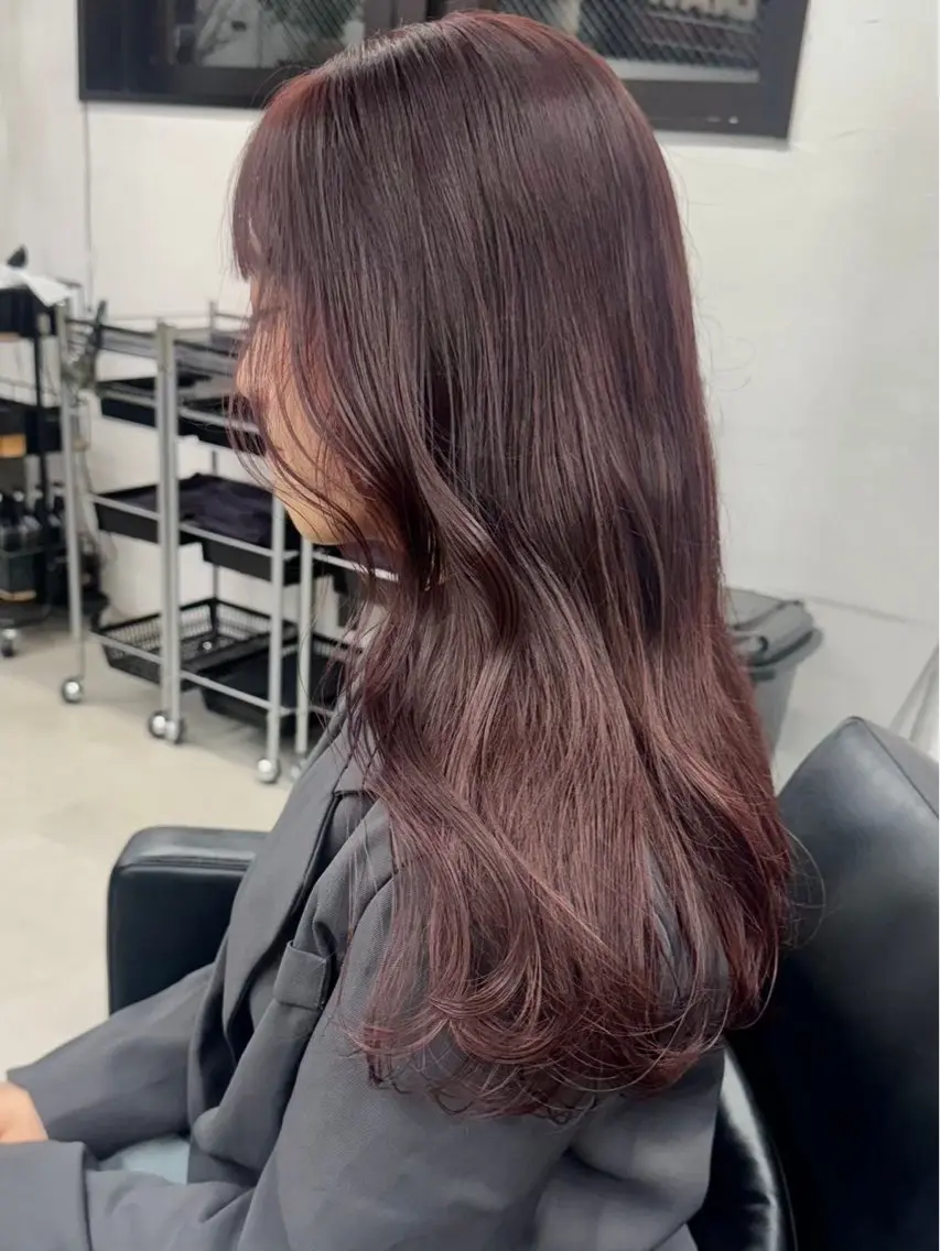 カラー ブリーチ ダブルカラー ブリーチなしカラー 松岡 沙弥のヘアスタイル