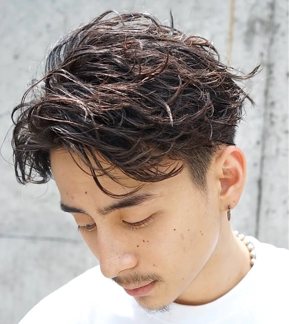 ミディアム パーマ ヘアアレンジ メンズ fifth 石川 凪のヘアスタイル