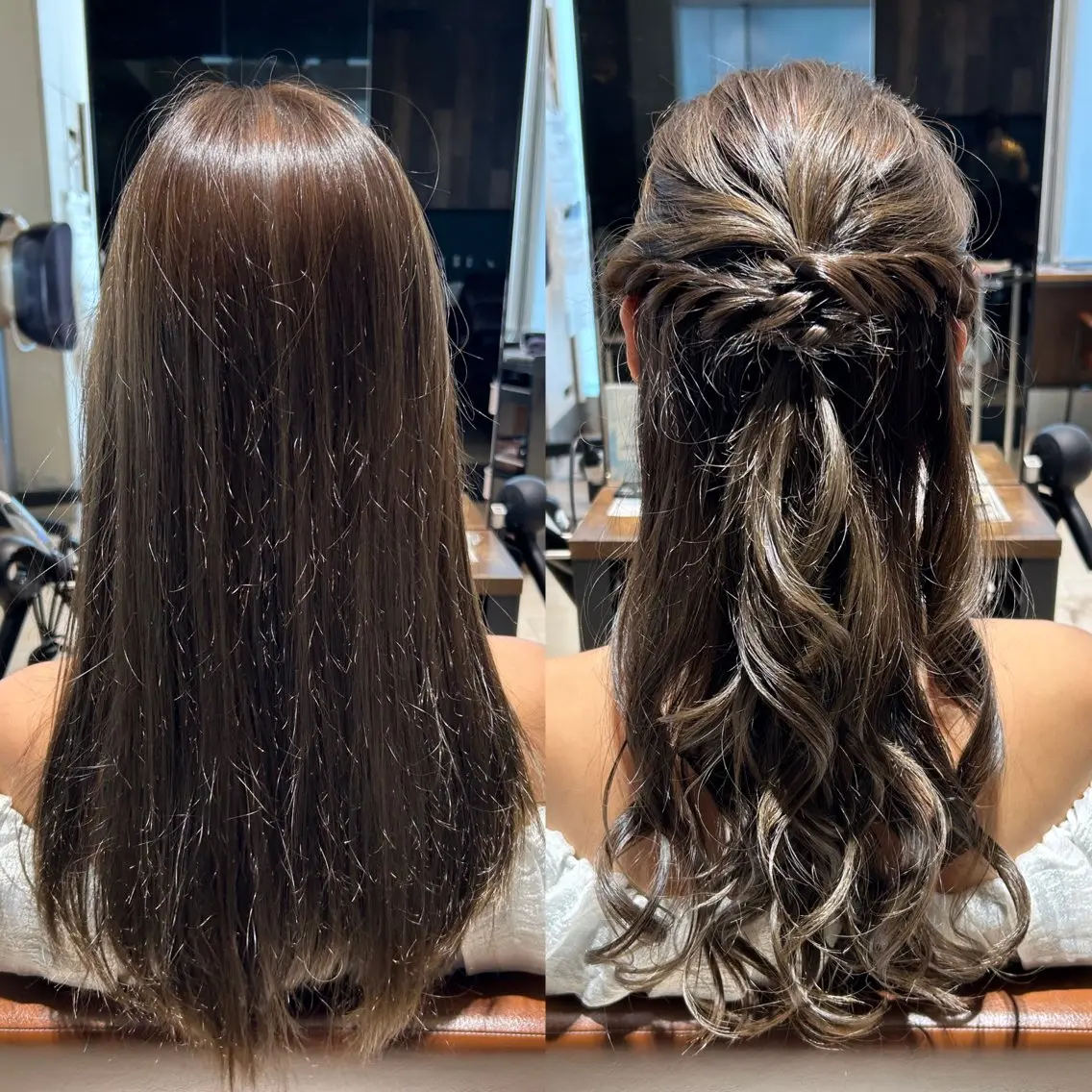 ロング ヘアアレンジ ハーフアップ トリートメント ヘアセット 髙木美緒🌿 レイヤー/アレンジのヘアスタイル