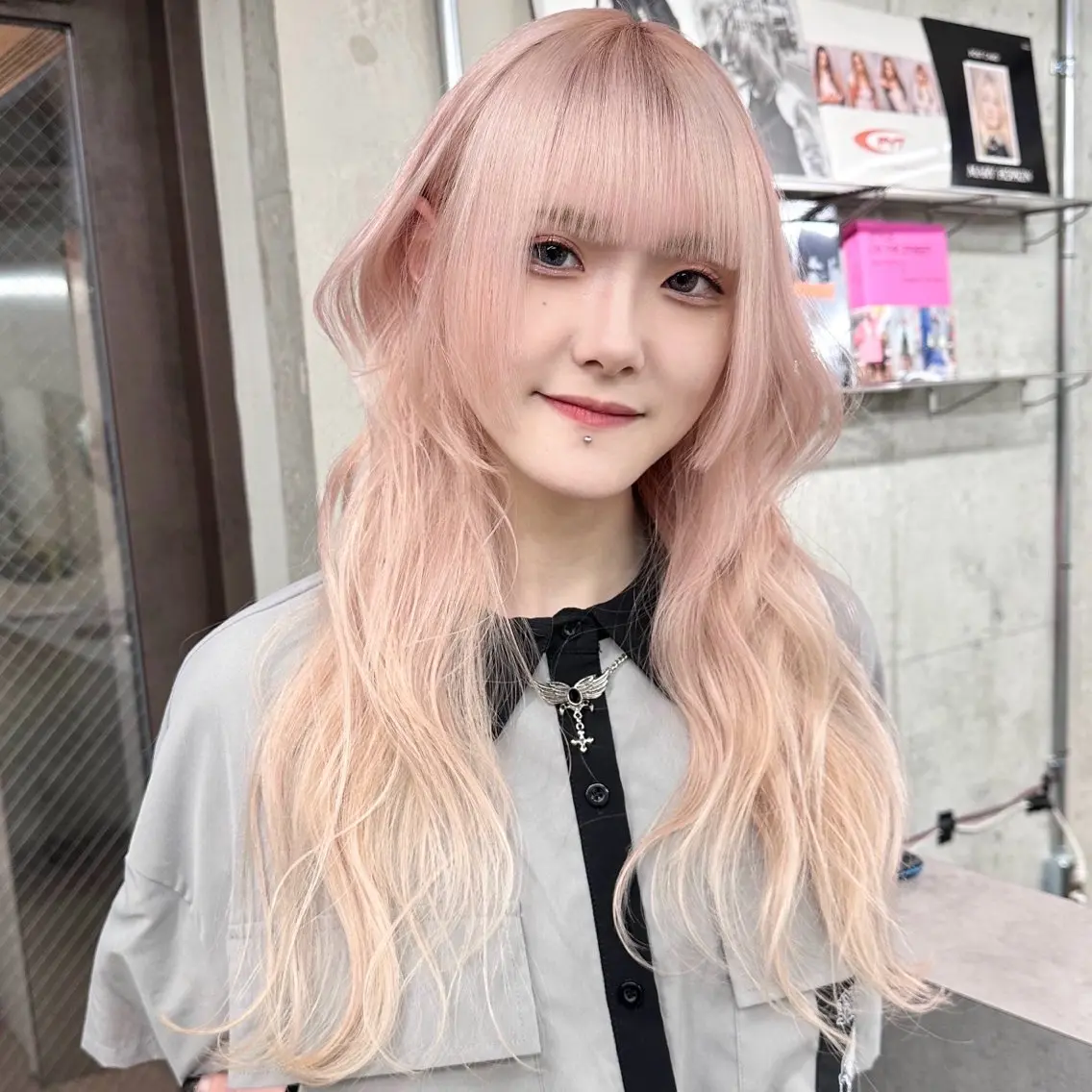 ロング カラー ヘアアレンジ カット ヘアカラー トリートメント TAKUMA⛓️ヘア × ファッション⛓️のヘアスタイル