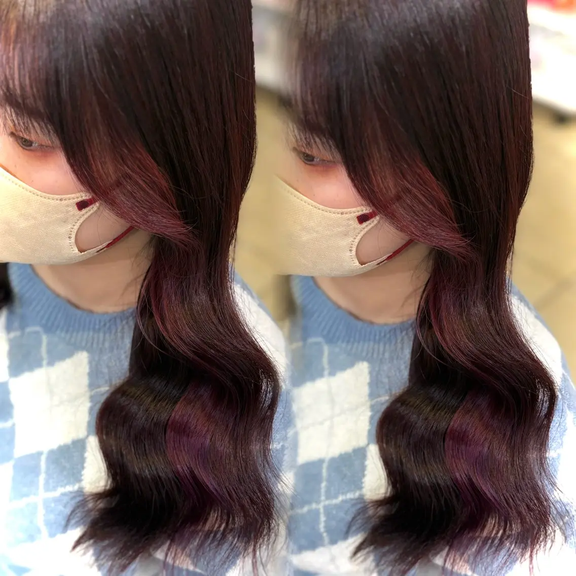 ロング ヘアカラー トリートメント 新宿/艶カラー 🎀韓国ヘアKANAのヘアスタイル