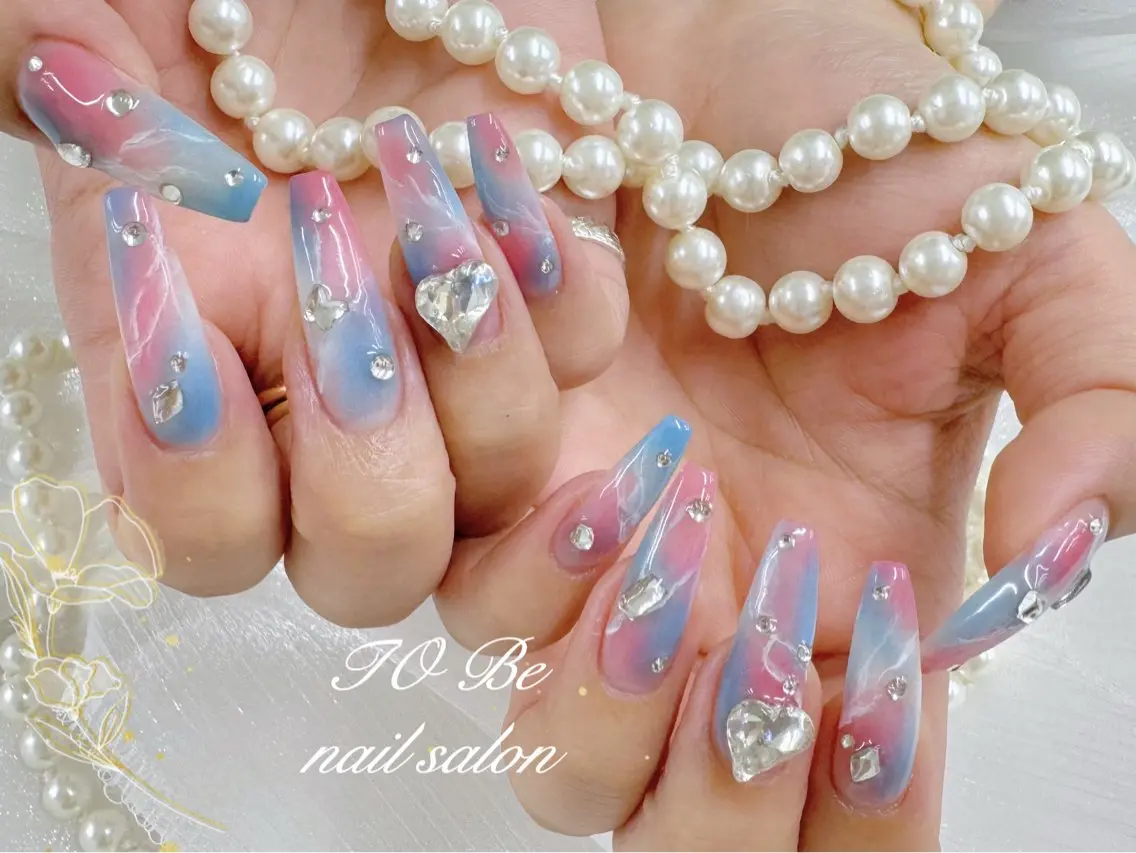 ネイル 大理石ネイル(マーブル) ハンドネイル Nail Salon To Be珈月のネイルデザイン