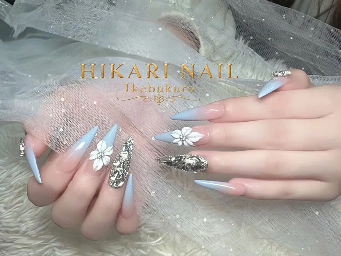 ネイル チークネイル 長さ出し フレンチネイル ガーリー ハロウィン ハンドネイル HikariNail Ikebukuroのネイルデザイン