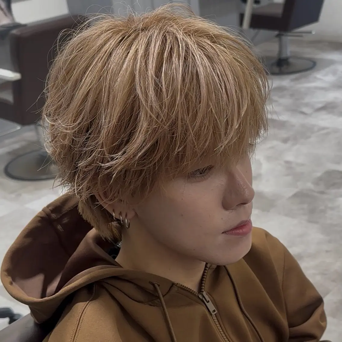 メンズ メンズ特化 韓国ヘア メンズカラー はるきのヘアスタイル