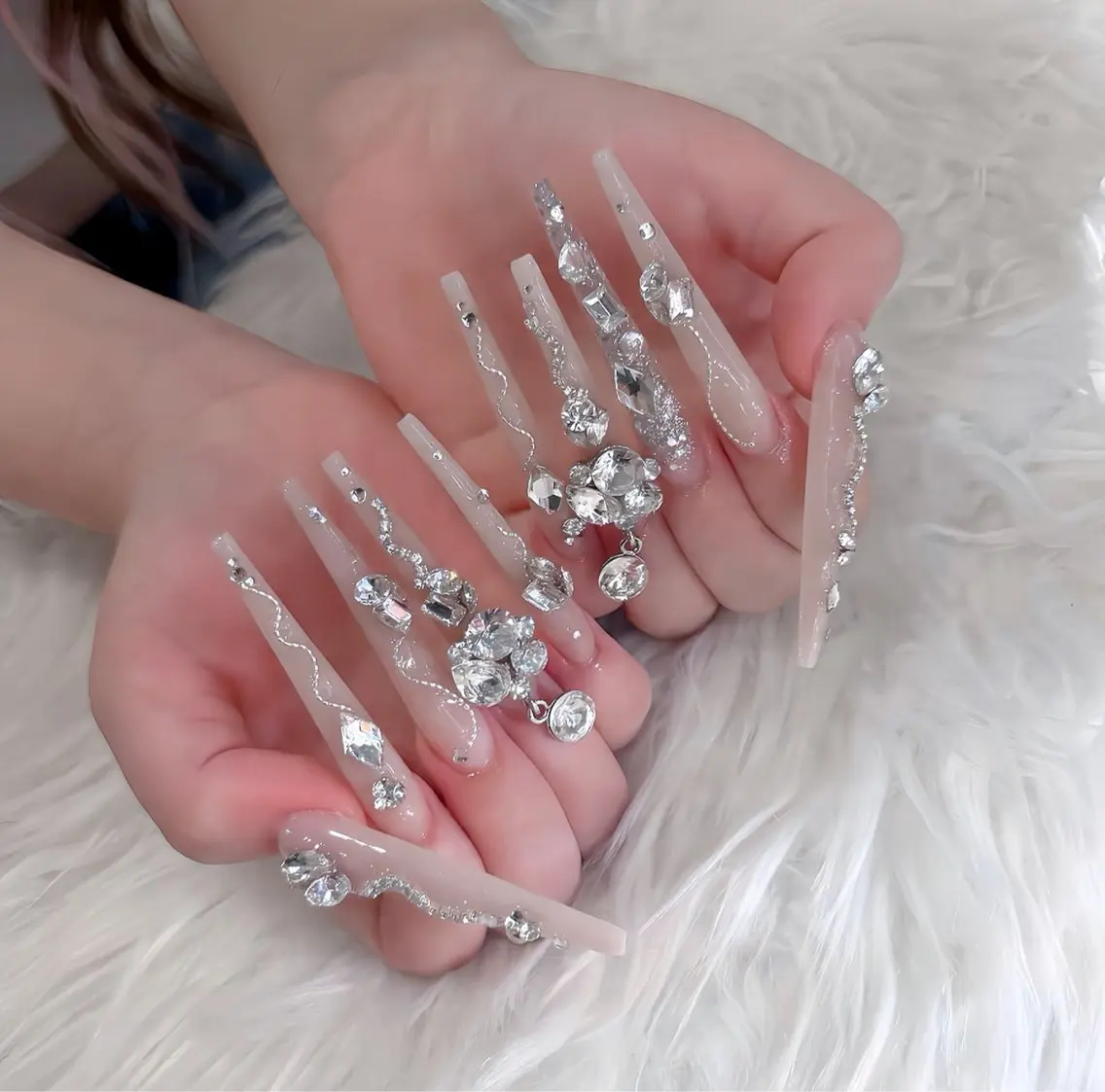 ネイル クリアネイル ドット フットネイル ジェルネイル グリーン ハンドネイル Rin Nail 新大久保店のネイルデザイン