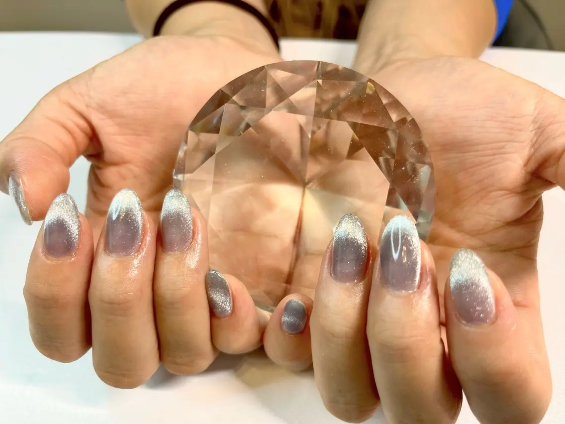 ネイル フレンチネイル マグネットネイル マグネットフレンチ オフィスネイル シンプルネイル ハンドネイル プライベートサロン N's Nailのネイルデザイン
