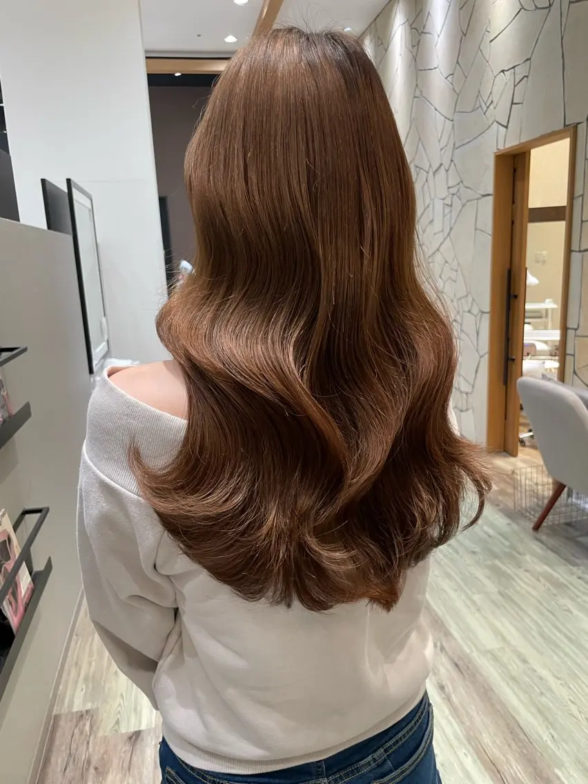ロング カラー イルミナカラー トリートメント カット ヘアカラー トリートメント k-twoたき✨艶感 カラー/美髪矯正のヘアスタイル