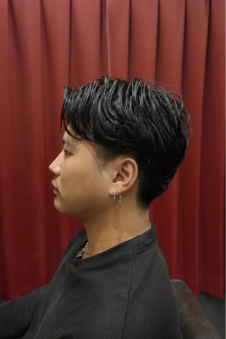 ミディアム メンズ 顔周りカット カット ヘアセット 藤田 陽光のヘアスタイル