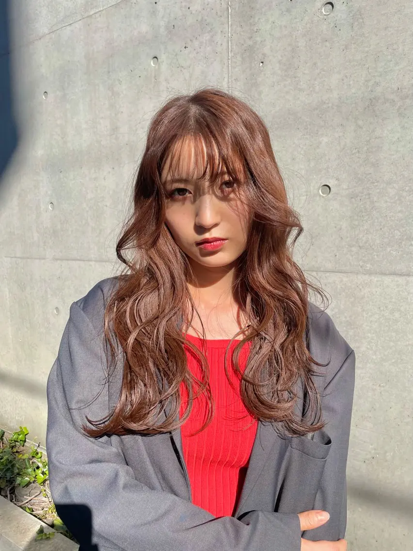 ロング カラー 菊地 柚乃のヘアスタイル