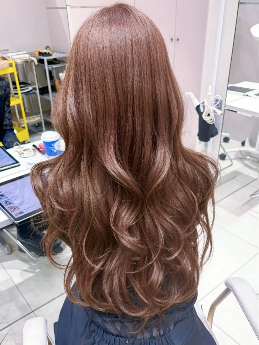 ロング くびれヘア 韓国風ヘア くびれレイヤー レイヤーカット 似合わせカット カット ヘアカラー トリートメント 柴田礼空/顔まわり カット/レイヤーのヘアスタイル
