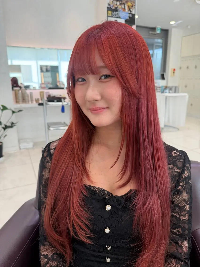 ロング カット ヘアカラー 木曜日空きあり🩷 layer🎀透明感のヘアスタイル
