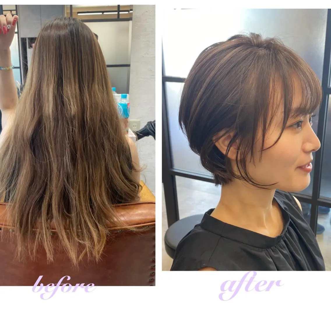 ショート カラー おくれ毛 艶カラー吉祥寺🌸 KAZUEのヘアスタイル