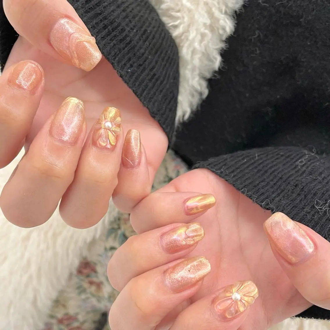 ネイル オーロラネイル PuaMo. JUNA🐇ྀིのネイルデザイン