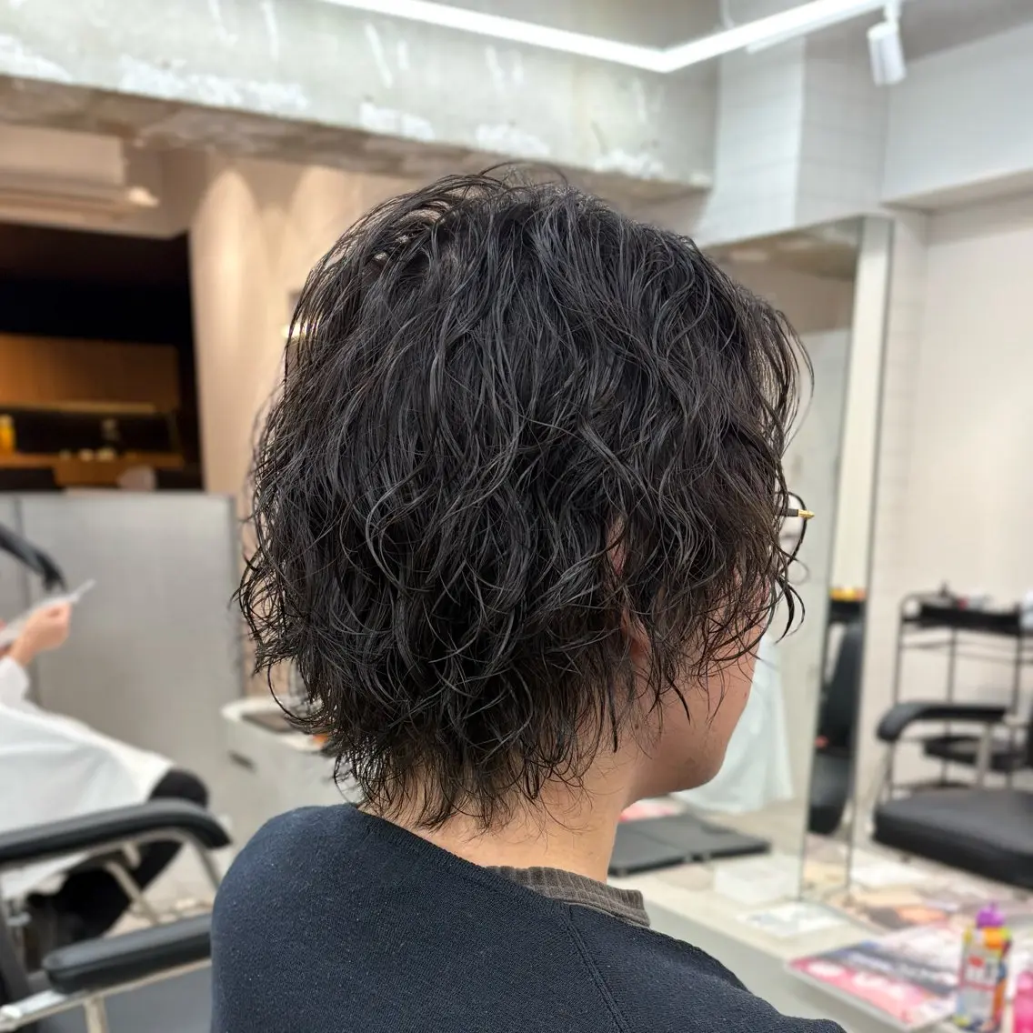 ミディアム パーマ メンズ ミディアムパーマ メンズパーマ スパイラルパーマ 大宮/メンズパーマ /田中智のヘアスタイル