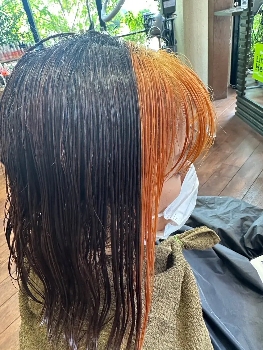 セミロング カラー 新田 甲のヘアスタイル