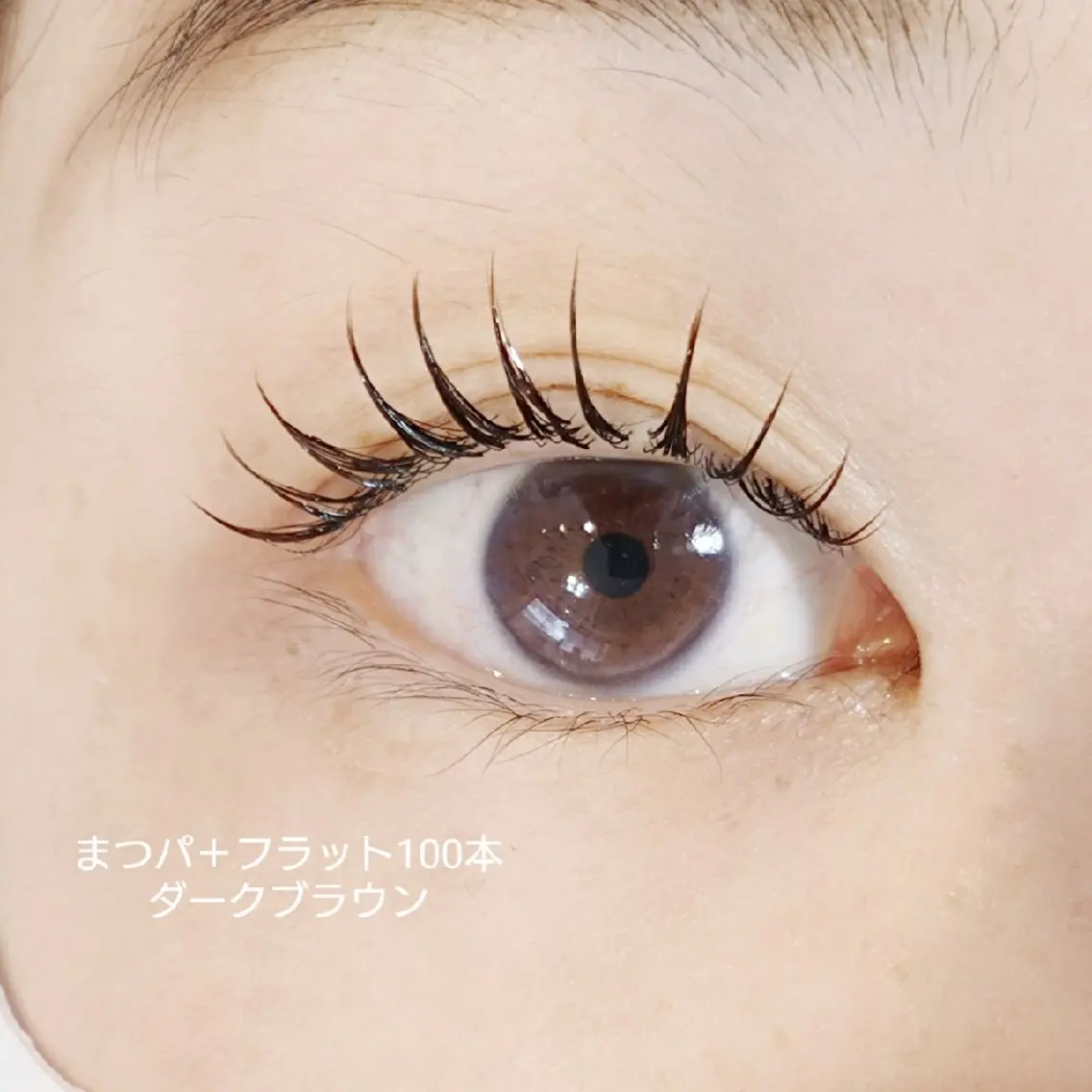 マツエク・マツパ カラーマツエク フラットラッシュ 一重×まつ毛パーマ Vie  Ange erikaのマツエク・マツパデザイン