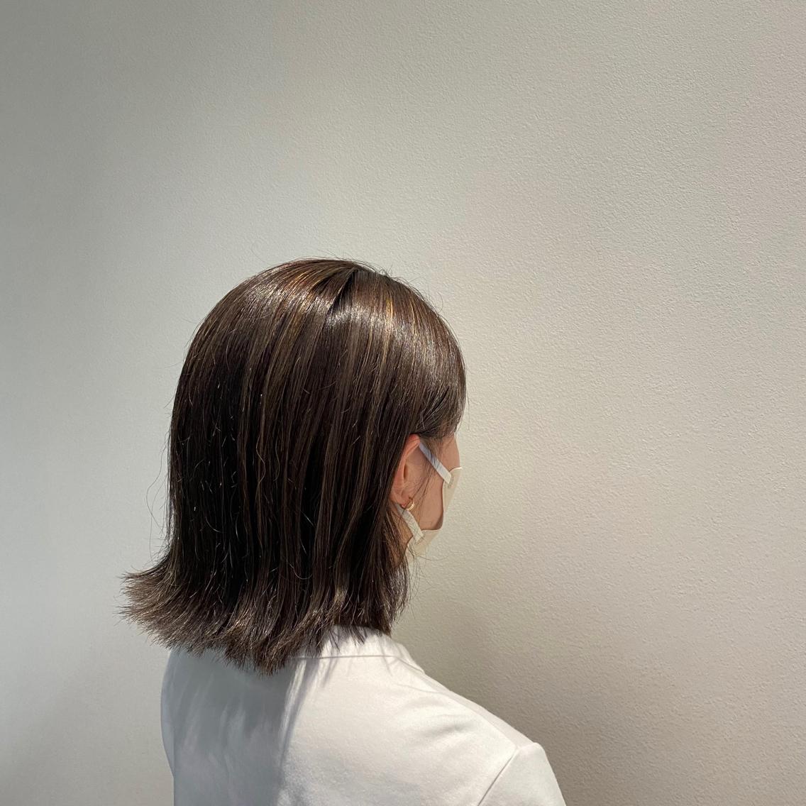 ミディアム カラー ハイライトカラー ハイライト Rubik's 梅田茶屋町/叶莉のヘアスタイル
