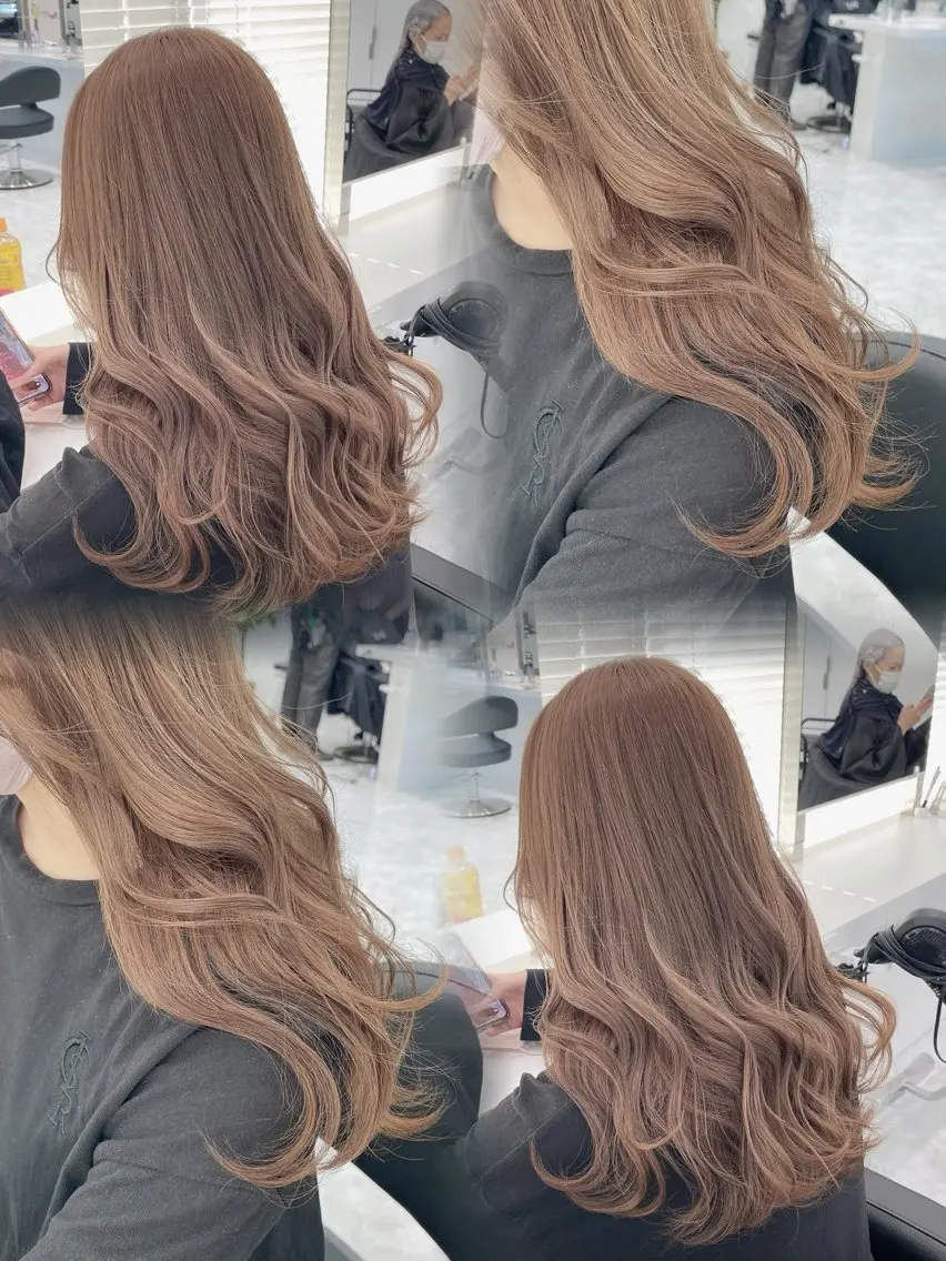 セミロング カラー センターパート特化 井上健太のヘアスタイル