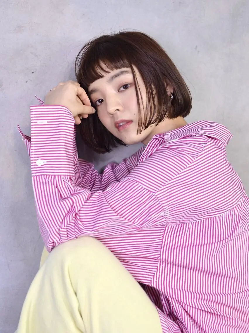 ショート カット ヘアカラー トリートメント 髪質改善/ヘアケア coiiはしもとはなのヘアスタイル