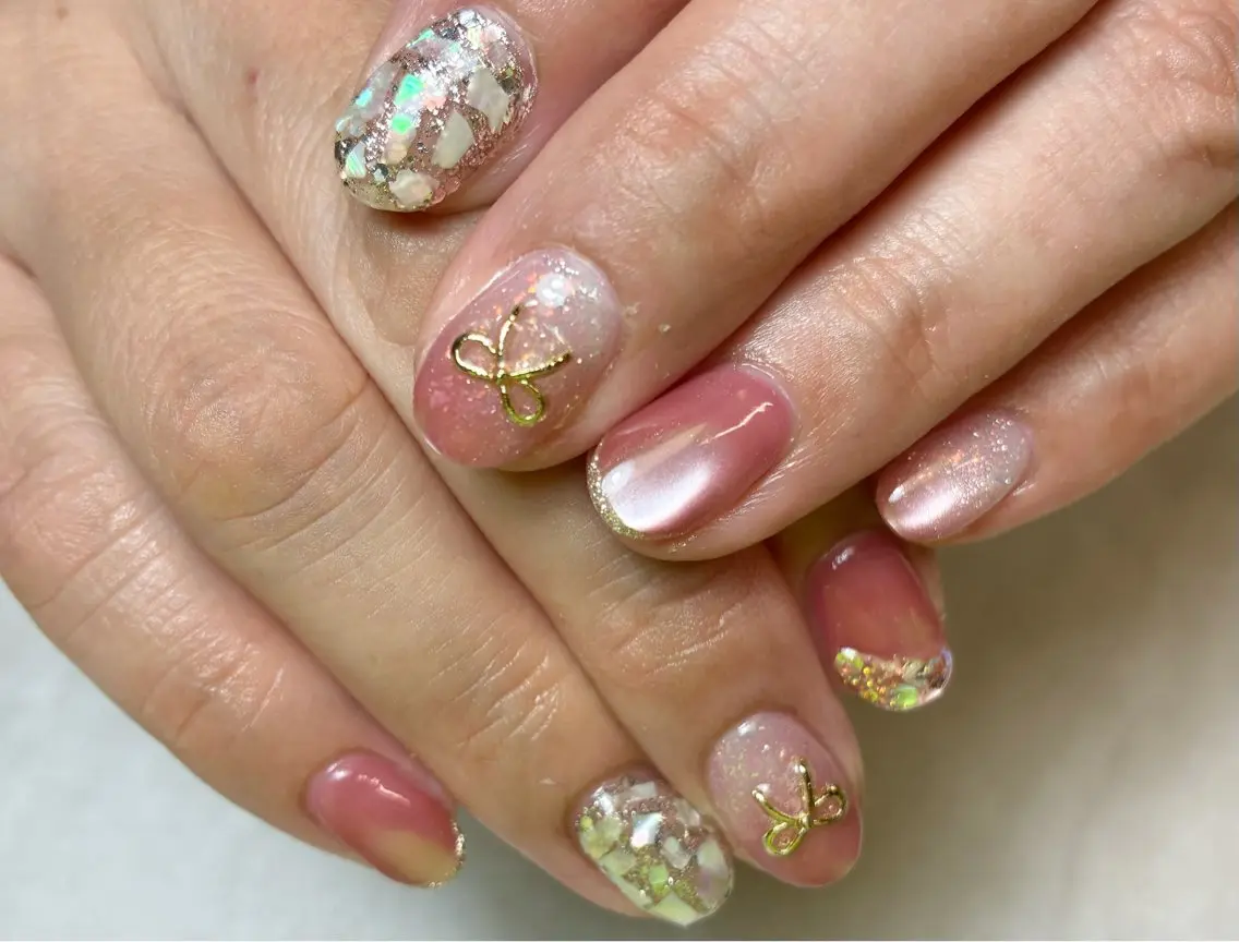 ネイル アートネイル ピンク kotorika♡ 小岩のネイルデザイン