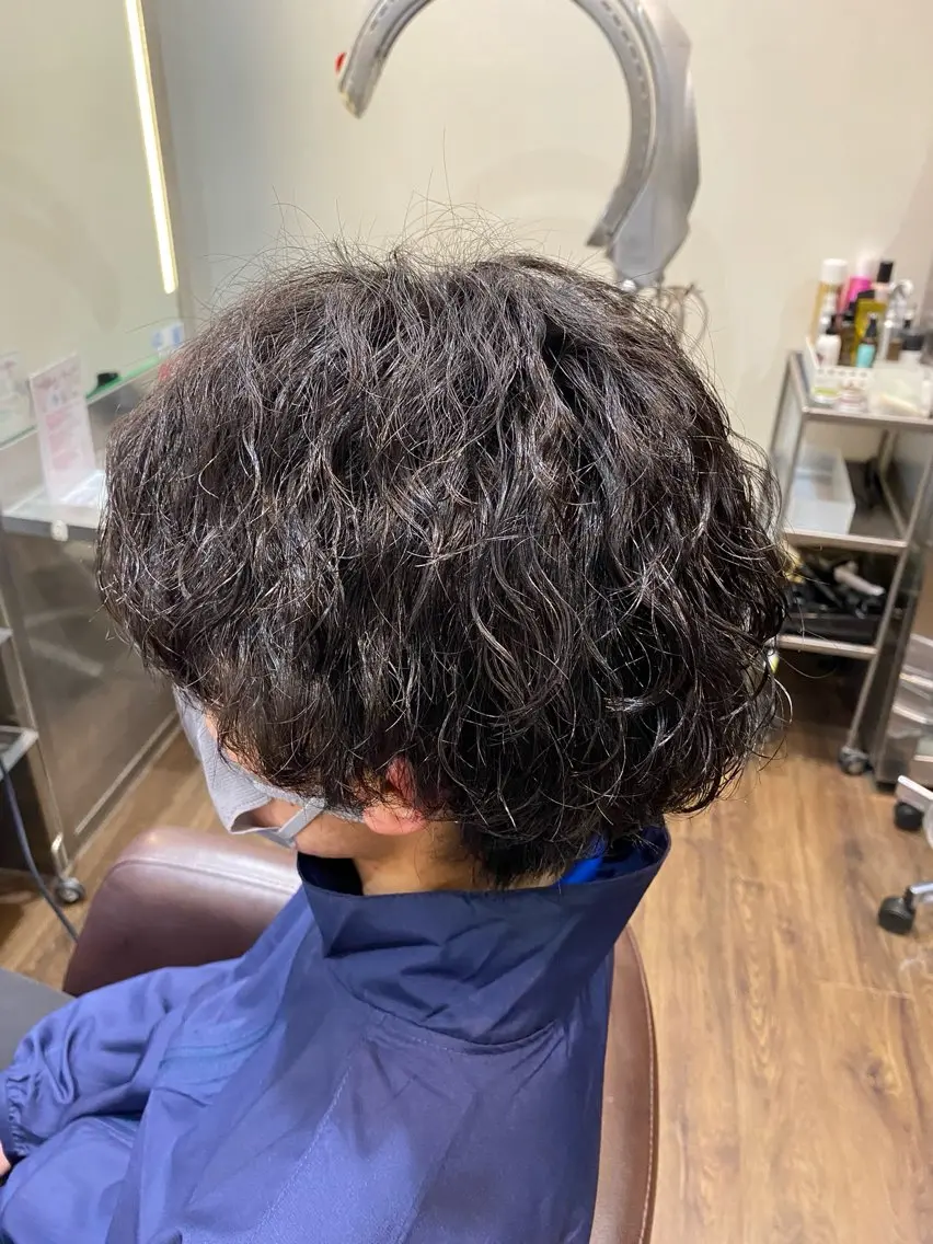 メンズ マッシュ メンズパーマ 波巻きパーマ 谷口 雅門のヘアスタイル