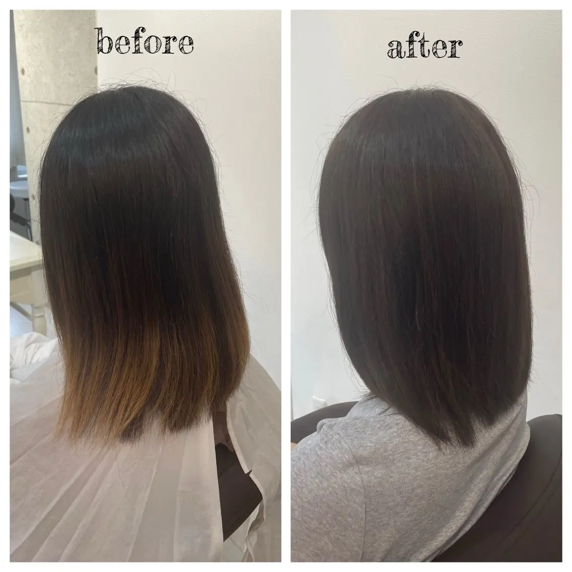 ミディアム カラー ベージュカラー オリーブベージュ カット ヘアカラー トリートメント PutiLuca 浅川のヘアスタイル