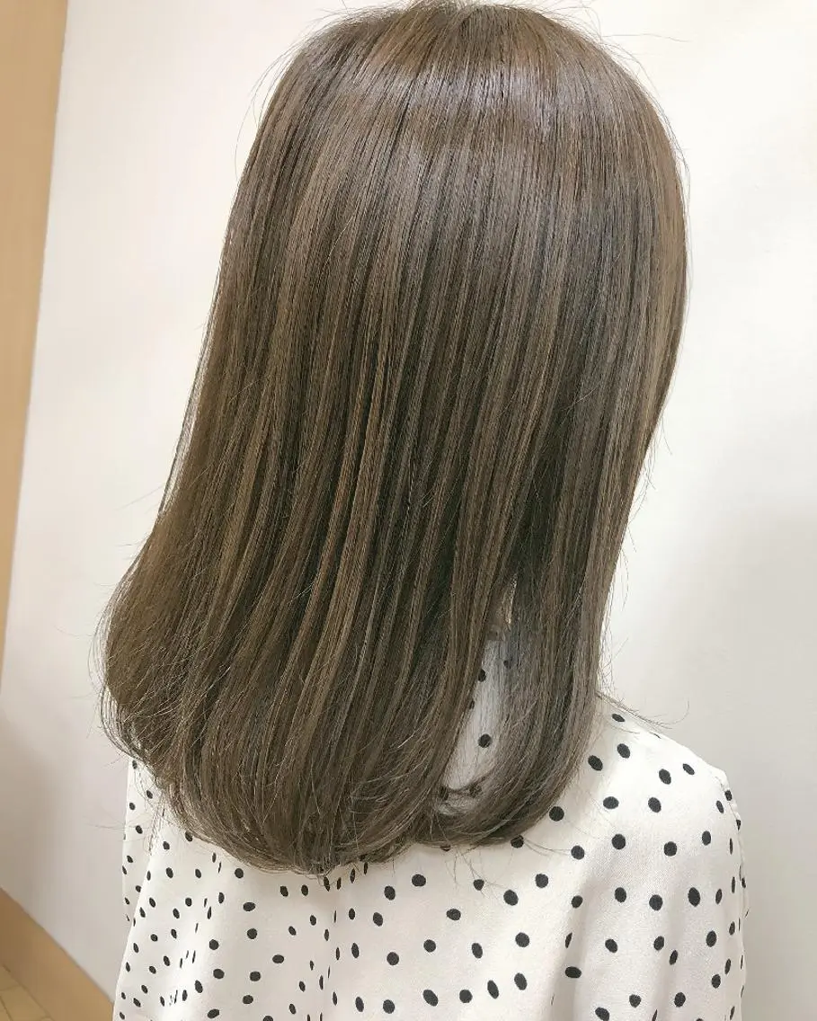 【自然なストレートに】カット＋髪質改善・縮毛矯正・オーガニックアロマ3STEPトリートメント🫧（超音波アイロン付き）の写真