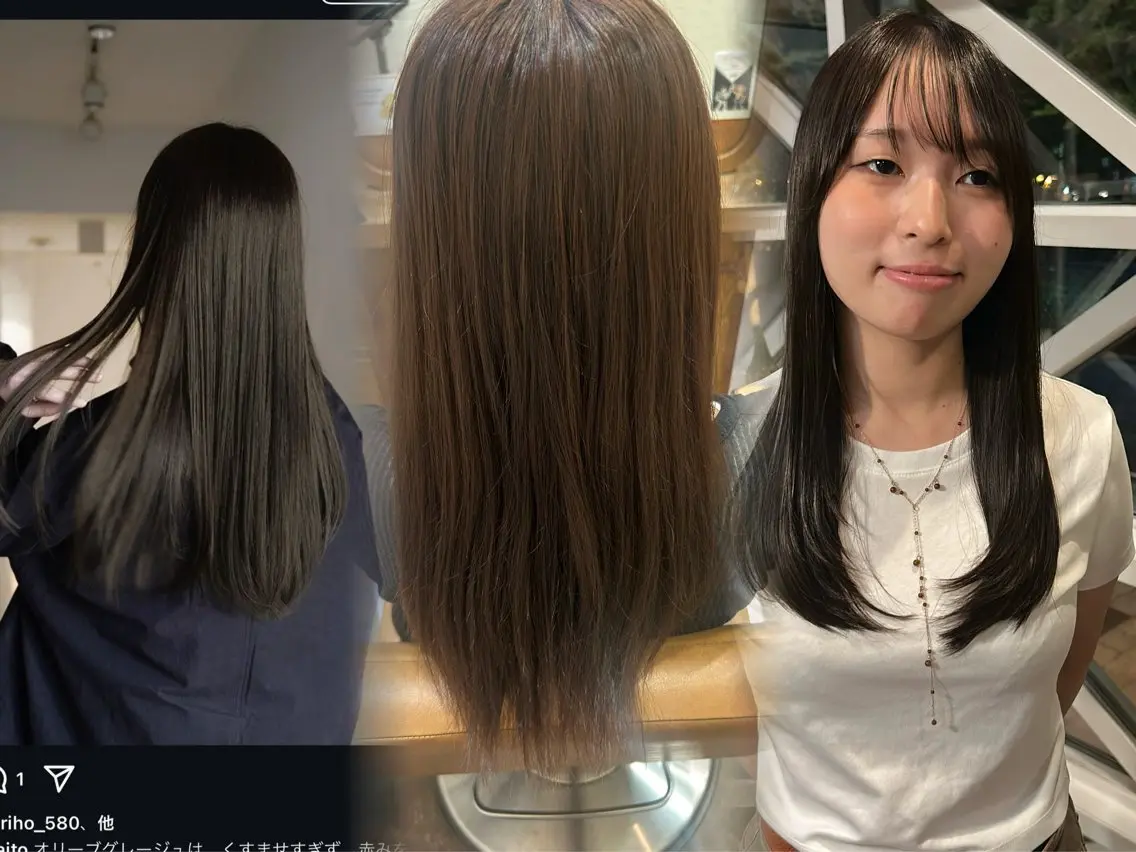 セミロング カラー 三崎 莉緒の眉毛・アイブロウイメージ